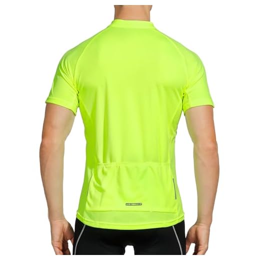 INBIKE Maillot Ciclismo Hombre Verano Transpirable Elástico Ropa Bicicleta MTB Camiseta Ciclismo Manga Corta 100% Poliéster(Verde,M)