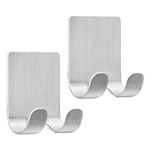 kwmobile 2x selbstklebende Halterung für Rasierer – für versch. Oberflächen – Nassrasierer Halter Set – Wand Haken Silber