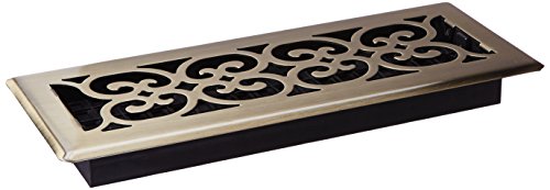Decor Grates SPH412-A Floor Register, 4-Inch by 12-Inch, Antique Brass