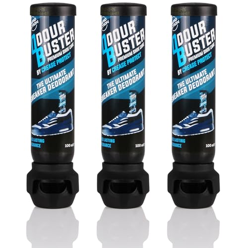 Odour Buster Shoe Deodoriser Spray - Eliminates Trainer & Shoe Odours - Perfect for Football Boots & Smelly Shoes - Anti Odour Freshener (1 g (Pack of 3))