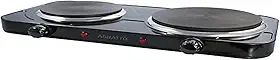 Agratto Fogão eletrico de mesa 2 pratos FMP-01 preto 127V 2500W, Modelo: FMP01