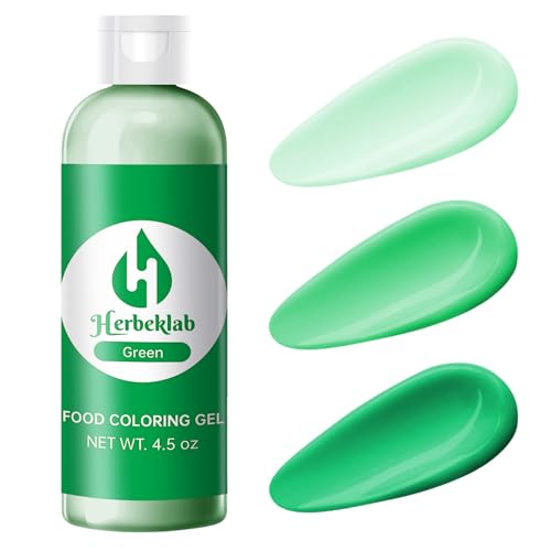 Image of Green Gel Food Coloring - 4.5 oz Professional Grade Concentrated Food Dye, Gel Based Coloring for Icing, Baking, Cake Decorating & Cookies