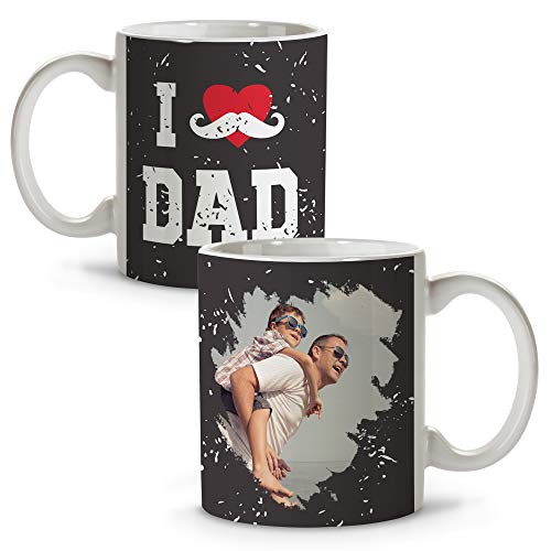 Caneca personalizada do dia do pai com fotografia. Presentes originais para homem. Caneca do pai amo-te. Presentes originais do dia do pai. Canecas personalizadas. Dia do Pai. Presente pai aniversário