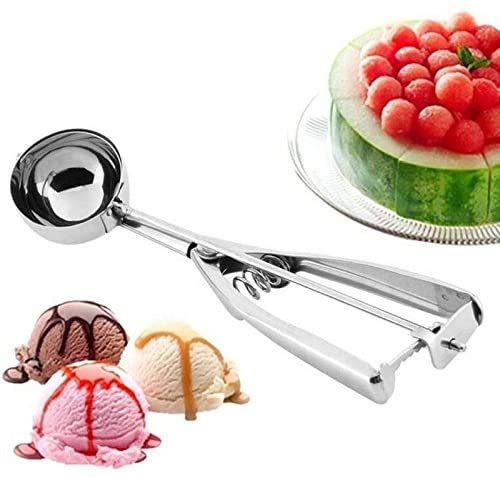 Cucchiaino per gelato in acciaio inox professionale per gelato e dessert, 4 cm 2 pezzi