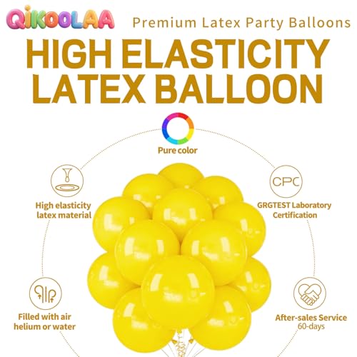 Image of 32Pcs Yellow Big Balloons 18 Inch, Round Large Latex Party Balloons for Birthday Wedding Decorations. (yellow)