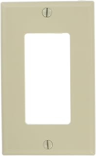 Leviton 1-Gang Decora/GFCI Device Wallplate, Standard Size, Thermoplastic Nylon, Device Mount, 80401-NI, Ivory