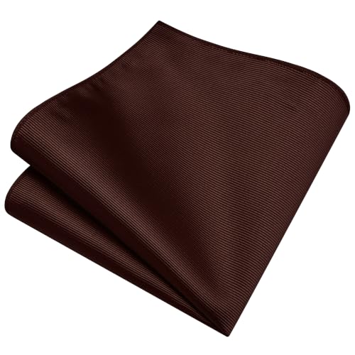 Image of GUSLESON 3.15 inch(8cm) Solid Color Necktie and Pocket Square Cufflinks Sets For Men + Gift Box