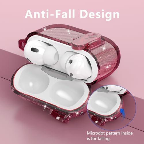 Image of Case for Apple Airpods iPods Pro 3 Cases Cover Clear 2025 Cute Women, VISOOM Cute Air Pods Pro 3 Case Clear Transparent Airpods iPods Pro 3rd Gen Protective Cases with Keychain /Lock /Cleaning Kit