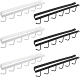 Yesland 6er Set Tassenhaken Becherhalter Haken für Tassen ohne Bohren Aufhänger für Küchenutensilien, Krawatten, Schlafzimmer, Badezimmer, max. 2,5cm Dicke Regal
