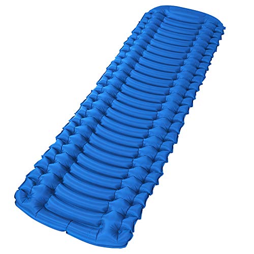 Forceattu00a0Camping Isomatte,Aufblasbareu00a0Luftmatratze, Eingebaute Pumpe, Langlebige wasserdichte Kompakte Ultraleichte Wandermatte, Zelt, Reisen, Rucksackwandern, Wandern