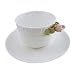 Hervit - Taza de café modelo Romance con plato de porcelana para...