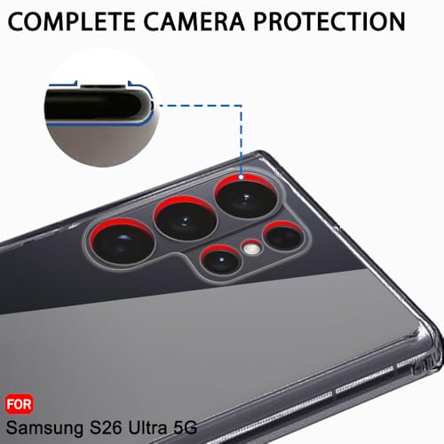 Image of TheGiftKart for Samsung S26 Ultra Case, Ultra Clear Soft Back Cover, Inbuilt Dust Plugs & Anti-Slip Grip, Total Camera Protection, Slim & Protective Galaxy S26 Ultra Back Cover (Silicone, Transparent)