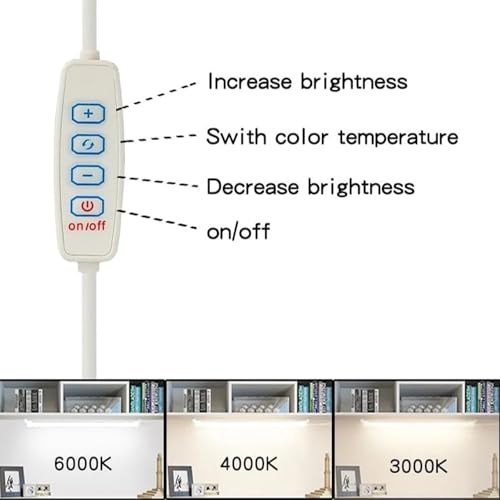 Image of GITGRNTH 3 PCS USB Powered Counter Strip LED Light, 3 Color Mode Mode (3000K /4000K /6000k) with 10 Level Brightness Adjustable Dimming Control for Home Kitchen, Office, Wardrobe, Counter