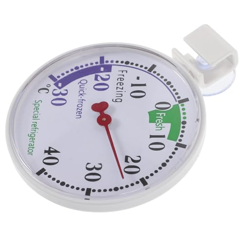 TOVINANNA Termómetro para Congelador y Refrigerador Doméstico Esfera Grande Indicador de Temperatura de Plástico Rango 30 a 40°C Monitor de Temperatura para Conservación de Alimentos