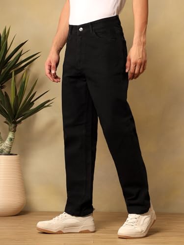 Image of KOTTY Mens Solid|Mid Rise| Coin Pocket|Button|Ankle Length|5 Pocket Jeans