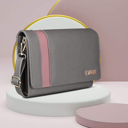 Image of ALSU Women's trendy Sling Bag | handbag | purse | crossbody bag| deattachable straps | adjustable straps |card slots side bag| phone pocket