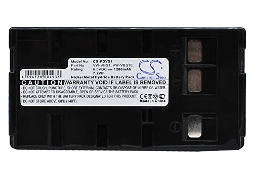 Nubodi Replacement For Battery Panasonic Vw-Vbs1, Vw-Vbs1E, Vw-Vbs2E Nv-G101B, Nv-G101E, Nv-G120, Nv-G1B, Nv-G1E, Nv-G2, Nv-G200, Nv-G200En, Nv-G202, Nv-G202A #TOP4