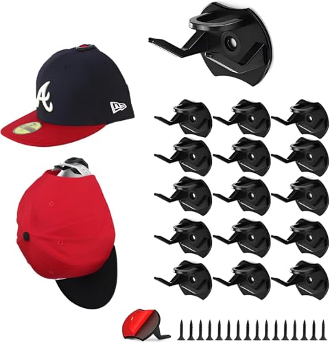 Opiniones de Ganchos para sombreros los preferidos por los clientes. 49 Ganchos para Gorras, Colgador de Gorras de Béisbol, Porta Gorras para Pared, 16 ganchos para sombreros,16 adhesivos fuertes, 16 tornillos, Bastidores para Sombrero para Pared,...