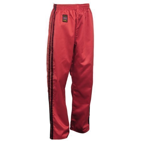 Pantaloni Full-contact In Raso Playwell | Unisex, Neri, Con Stampa Kickboxing Su Una Gamba, Vita Elastica 7.5cm