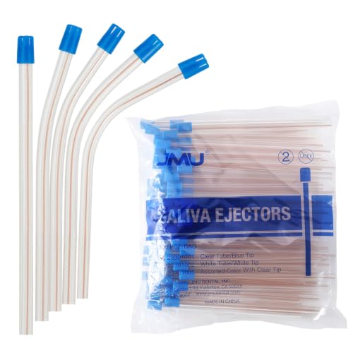 JMU 100 Pcs Dental Saliva Ejectors, Disposable Saliva Suction Tips