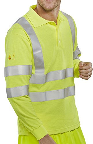 Polo de manga larga beeswift cfrhvpslsas 5XL en color amarillo para seguridad laboral