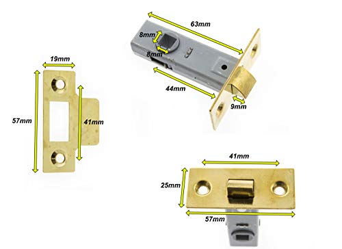Sterling TML125 Internal 2 1/2" 65mm Brass Tubular Mortice Latch 2.5" 10 Pack - Image 4