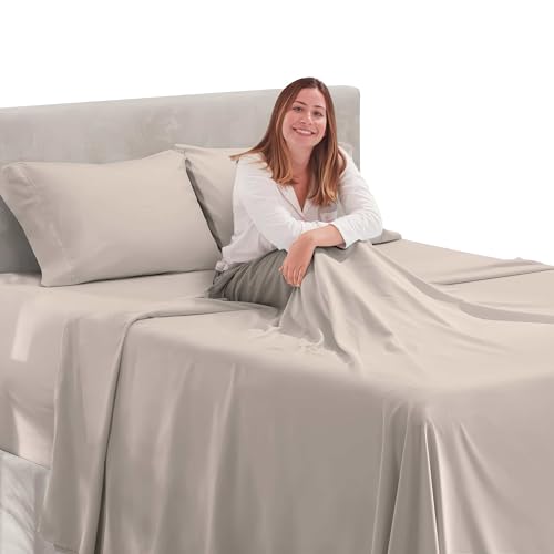 Hearth & Harbor Extra Deep Pocket Twin XL Sheet Set, Linen by Hearth & Harbor - Used condition - Image 6