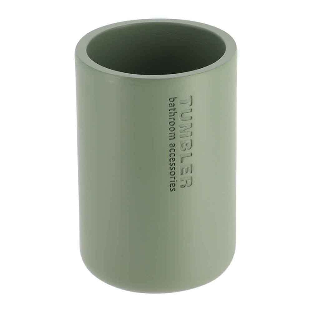 PLUS HOME Juego de baño 4 Piezas Incluye escobilla,dispensador,Vaso,jobonera.Color Verde