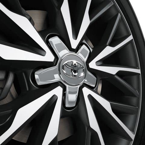 Capuchons centraux Toyota PW458-10001 argentés pour jantes de C-HR et Yaris