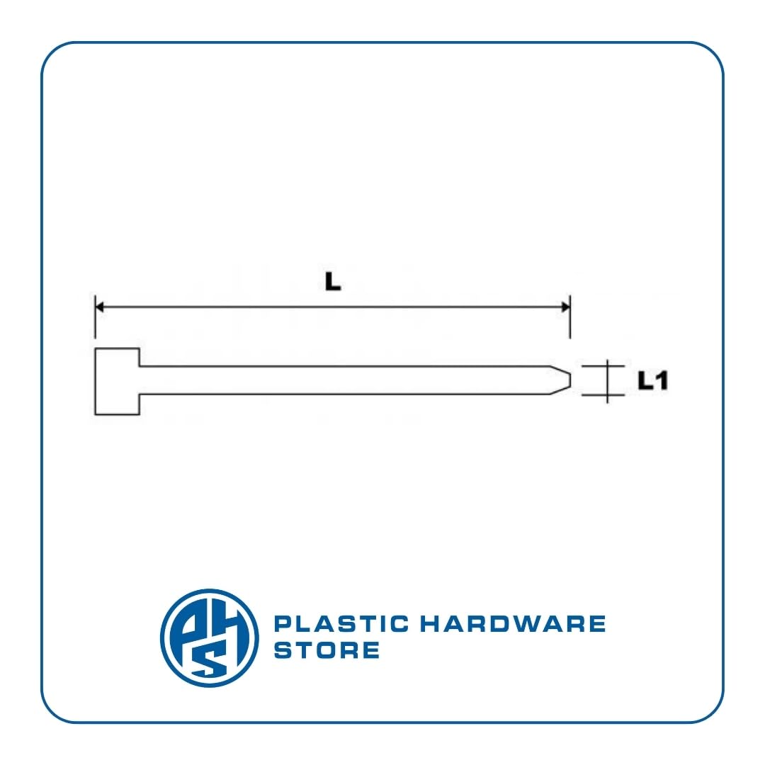 Bridas de plástico detectables, bridas sujetacables para cableado de cables y fijaciones, detectables a rayos Xr – 200 x 4,8 – Azul – 25 unidades Plastic Hardware Store