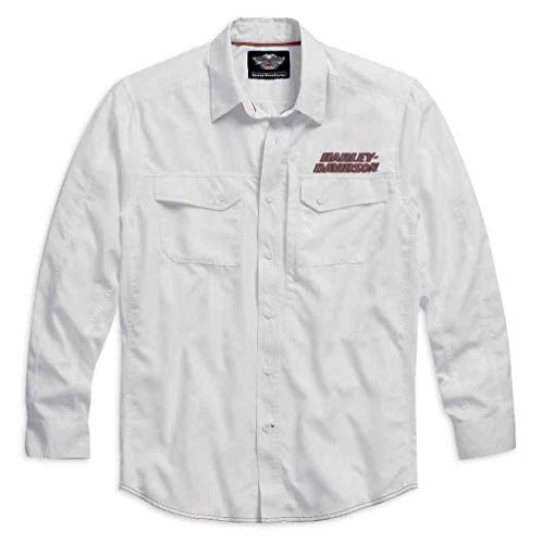 Harley-Davidson メンズ長袖シャツ Mサイズ Amazon.com: Harley-Davidson Long Sleeve Performance Button Front