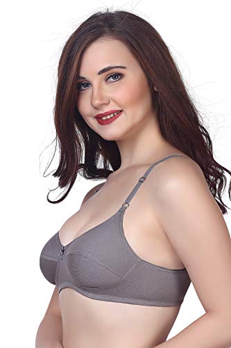 Image of VSTAR HANA Non-Wired Non-Padded Cotton Knitted Full Coverage Bra for Women with Double Layered Seamed Cups