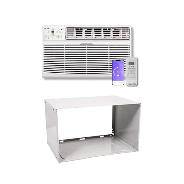 OLMO 12,000 btu 230V Through-the-Wall Air Conditioner with Remote Control and built in Smart Kit, Cooling Only (R32 Refrigerant) Wall Sleeve Included…