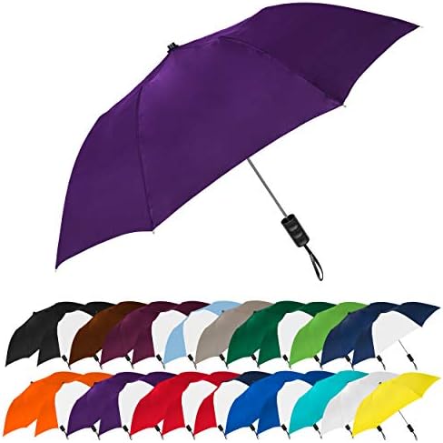 The Spectrum Popular Style 42" Automatic Open Compact Travel Umbrella for Rain, Wind & Sun, Sturdy Lightweight Small Portable Stick Umbrella for Men and Women