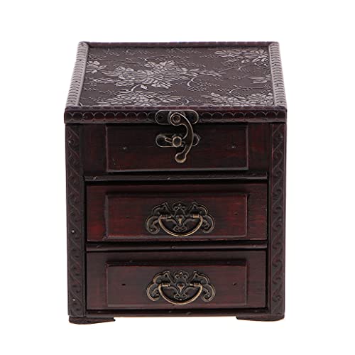 Coffret bois antique miroir intégré pour sécuriser vos bijoux - 7