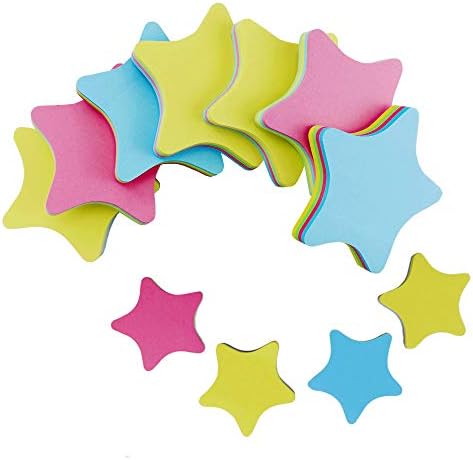 PRALB 20PACK Rainbow Star-Shaped Self Sticky Notes Self-Adhesive Sticky Note Cute Notepads 100 Sheets Per Pad.(20 Pack/Box, Star) Sticky Notes,Sticky Note Star,Cute Sticky Notes,Sticky Notepad,Star