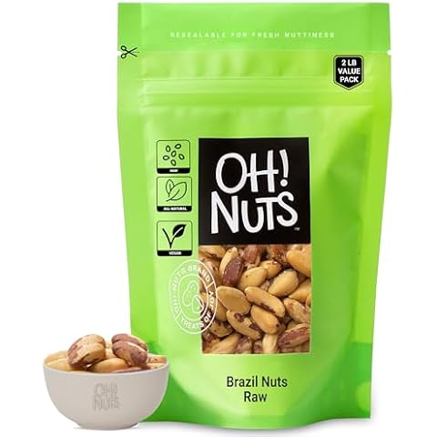 Brazil Nuts | Raw - 100% Natural | 2 lb | Whole Unshelled Premium Brazil Nuts | Packed in New York Zip-Seal Bag for Exceptional Freshness by Oh Nuts Cover