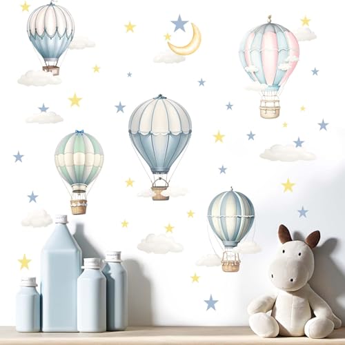 Vinilos decorativos globo aerostático para habitación infantil miniatura 3