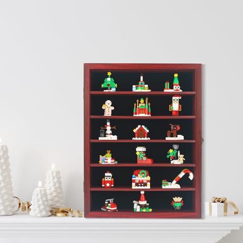 Image of FramePro Shadow Box Frame with Removable Shelves, Deep Memory Box Display Case for Collector, Keepsake Coins Military Medals Pins Wedding Flowers Cherry Finish 12x16