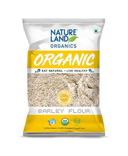 Image of NATURELAND ORGANICS Barley Flour /Jau Flour 500 Gm - Healthy Organic Flour + Natureland Organic Barley Flour /Jau Flour 500 Gm (Pack of 5) - Healthy Organic Flour