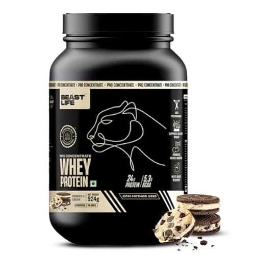 BeastLife Pro 100% Whey Protein Powder| 2 Lbs | Cookie & Cream | ...