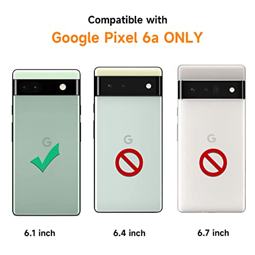 Yespure Crossbody Case For Google Pixel 6A,Clear Case For Google Pixel 6A [ With Adjustable Lanyard Strap ] Clear Soft Tpu Anti-Yellowing Shockproof Phone Cover For Google Pixel 6A - Black #TOP6