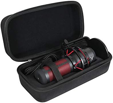 Adada Hard Travel Case for HyperX QuadCast - USB Condenser Gaming Microphone (Black)