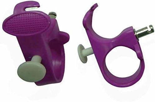 Needle Puller, 3 in 1 Thread Cutter Sewing Thimble Shielded Protector Pin Needles Quilting Craft Accessories DIY Sewing Tools(Purple)