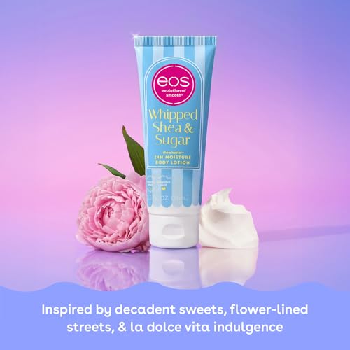 Image of eos Shea Better Travel Size Body Lotion, Whipped Shea & Sugar, Limited Edition Skin Care, 24-Hour Moisture, Body Lotion for Women, travel size toiletries, Vegan, 2.5 fl oz