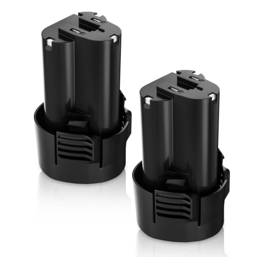 ZEERISA 2 Pack 12V 4800mAh Replacement for Makita 10.8V 12V MAX Battery Lithium ion Compatible with for Makita BL1013 BL1014 BL1015 194550-6 194551-4 195332-9 Cordless Power Tools