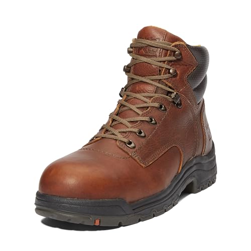 Timberland PRO Men's Titan 6 Inch Alloy Safety Toe Industrial Work Boot, Coffee Brown-2024 New, 8 Wide