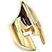 Produktbild HYYSYQ Griechisch Leonidas König Maske Ringe Für Männer,Spartanisch Krieger Helm Finger Ring,Nordisch Amulett Schmuck Geschenke,Gold,8