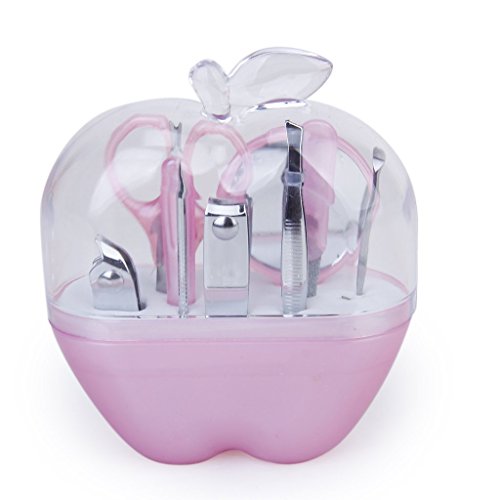 9 Pieces Travel Pink Manicure Set