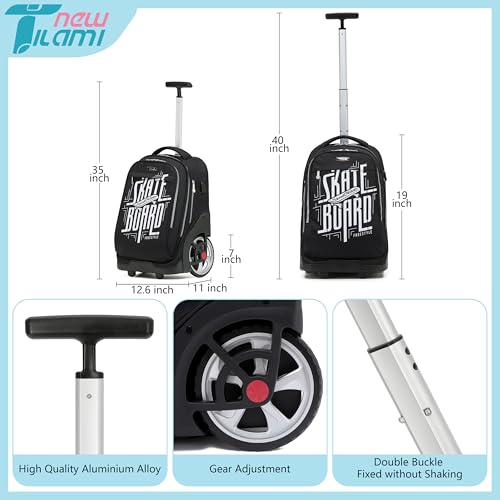 NEW-TILAMI-19-Rolling-Backpack-for-kids-Adjustable-Laptop-Backpack-with-Wheels-for-Girls-to-School-Travel-Camping-Boys-Rolling-Backpack-Skate-Board NEW TILAMI 19 Rolling Backpack for kids Adjustable Laptop Backpack with Wheels for Girls to School Travel Camping Boys Rolling Backpack Skate Board